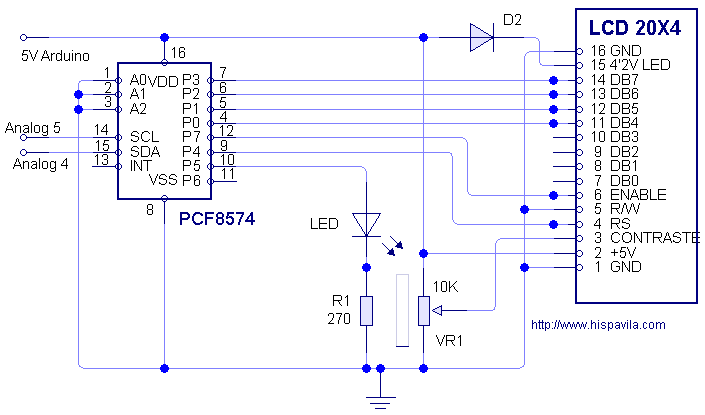 Lcd i2c схема