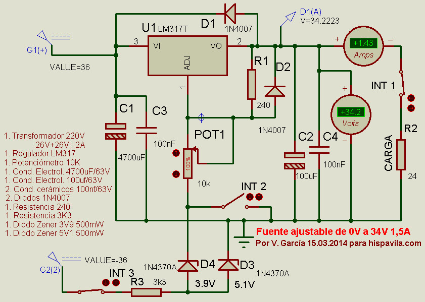 Fuente alimentacion regulable 12v