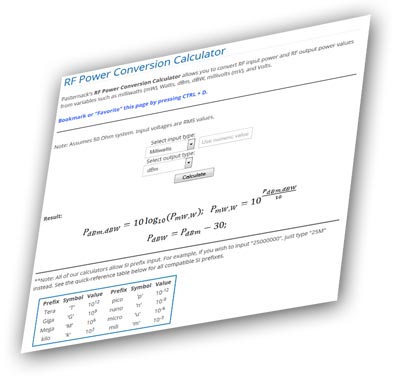 Herramientas de cálculo RF online