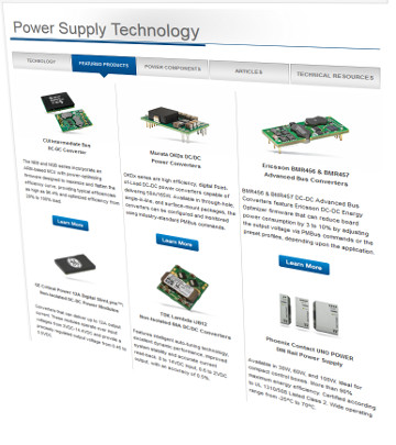 Web de tecnología en fuentes de alimentación