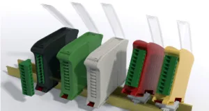 Cajas para electrónica sobre raíles DIN