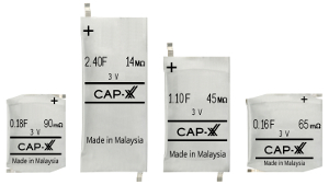 Supercondensador prismático de 3 V para wearables