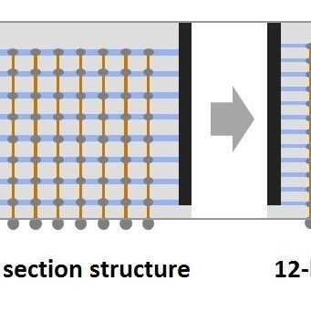 Encapsulado de chip 3D-TSV de doce capas