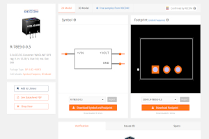 Modelos digitales de RECOM en SnapEDA