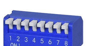 Conmutadores DIP en diversas posiciones Conmutadores DIP en diversas posiciones