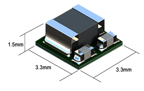 Figura 4: Los convertidores PoL µPOL innovadores de TDK con una huella de sólo 11 mm² y una altura de 1,5 mm 