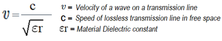 Velocidad de una onda para una línea de transmisión
