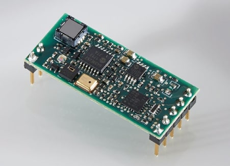 Figura 2: El módulo sensor AmbiMate de TE Connectivity es una pequeña placa de PC diseñada para instalaciones fijas. (Fuente: Mouser Electronics)