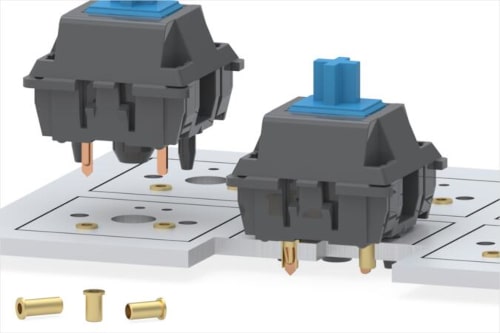 Receptáculos de montaje por soldadura para teclados