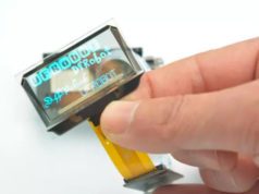 Display OLED transparente de 1.51” con luz azul y convertidor