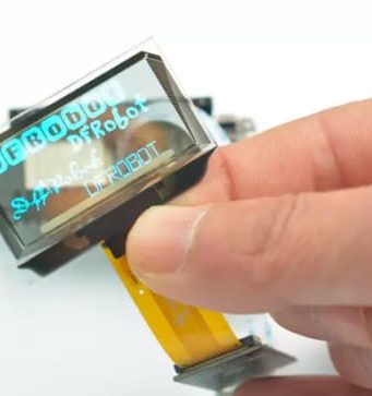 Display OLED transparente de 1.51” con luz azul y convertidor