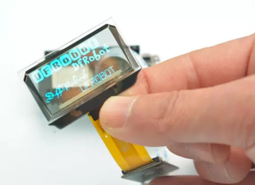 Display OLED transparente de 1.51” con luz azul y convertidor