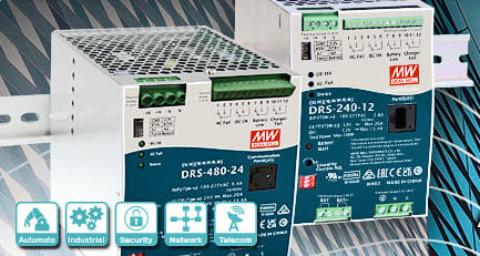 DRS-240 y DRS-480, fuentes inteligentes con seguridad incorporada