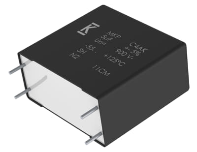 La serie C4AK de condensadores DC link de KEMET dota de alta densidad de capacitancia y capacidades de corriente de rizado DC y está diseñada para una operación continua de hasta mil horas a 275 °F (135 °C). 