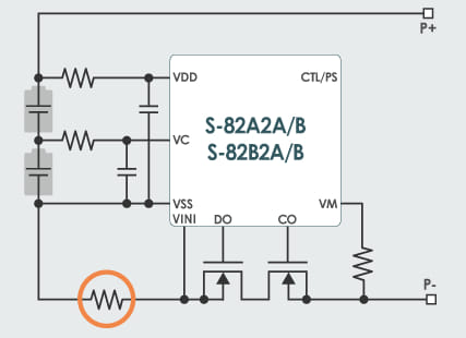 ICs para protección de baterías S-82A2A/B y S-82B2A/B