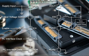 HL7593 y HL7594 Convertidores buck DVS programables mediante I2C