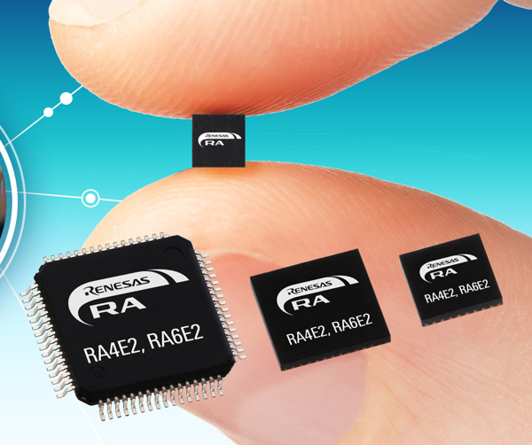 RA4E2 y RA6E2 MCU de 100 y 200 MHz en encapsulados compactos