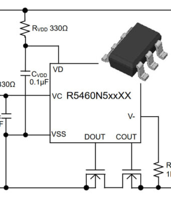 Circuito integrado R5460N5xxXX para la protección de baterías