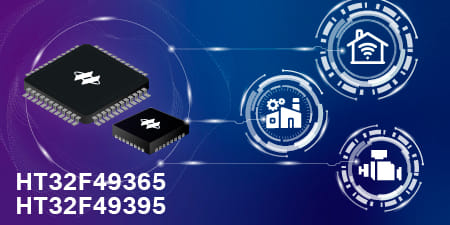 HT32F49365 y HT32F49395 MCU Arm Cortex-M4 de 32 bits