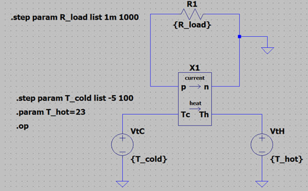 Modelado de módulos termoeléctricos en LTspice.