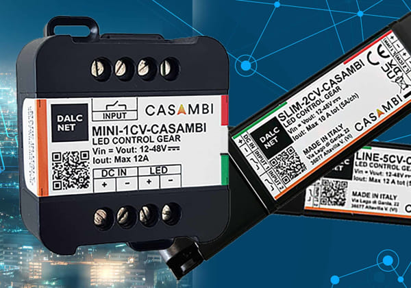 Controladores DALCNET MINI-1CV-CASAMBI, SLIM-2CV-CASAMBI y LINE-5CV-CASAMBI