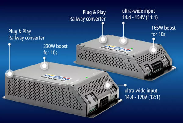 RMD150 y RMD300 Convertidores CC/CC para el sector ferroviario