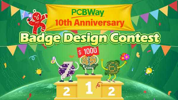 PCBWay te invita a diseñar la insignia de su décimo aniversario